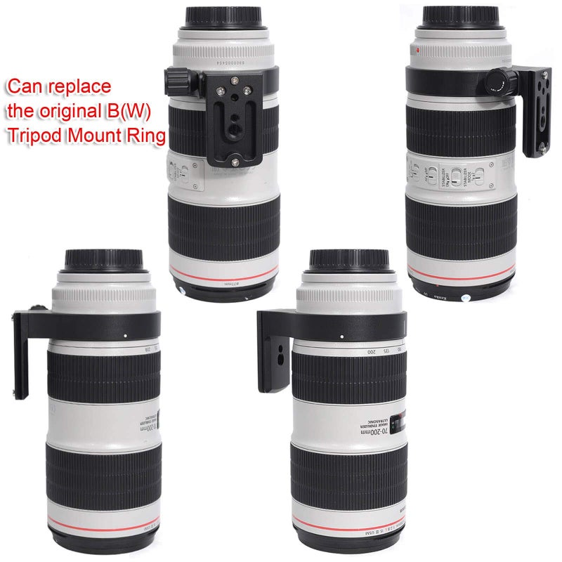 iShoot 78mm Tripod Mount Ring B(W) Lens Collar Support for Canon EF 70-200mm f/2.8L USM/is USM/is II USM/III USM, EF 100-400mm f/4.5-5.6L is USM, EF 35-350mm f/3.5-5.6L USM, EF 300mm f/4L is USM - Image 5
